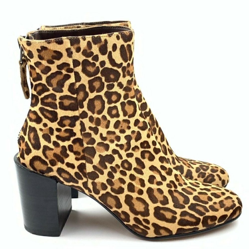 Dolce Vita Ankle Boot 8 Leopard Calf Hair Western - Picture 11 of 11